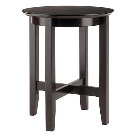 Winsome Wood Winsome Wood 92118 Toby End Table; Espresso - 21.9 in. x 18 in. dia. 92118